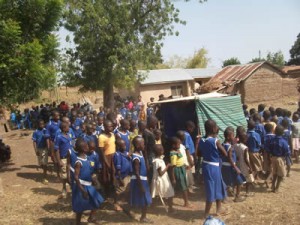 Students from Gberi School at the funeral